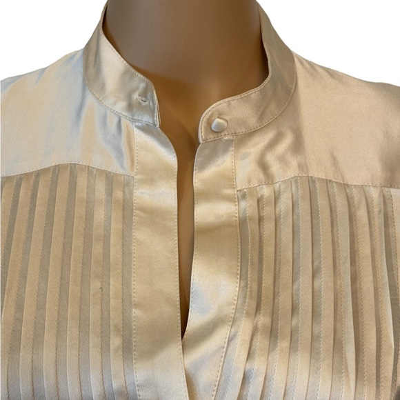 BCBGMAXAZRIA Ivory Cream Silk Top - Picture 4 of 9